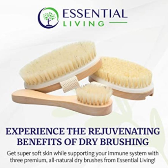 Essential Living - 3-Piece Dry Brushing Spa Kit - NWT - Picture 2 of 9